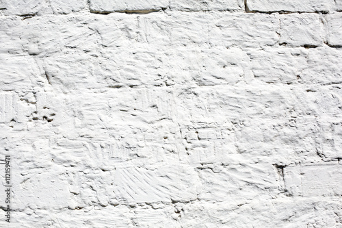 Brick wall texture in white color