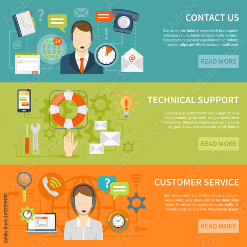 Contact Us Customer Support Banners