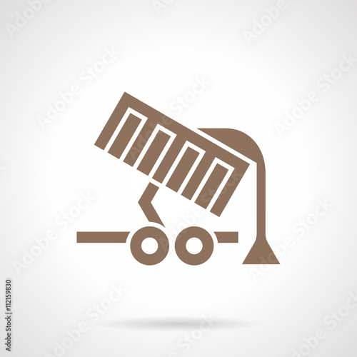 Grain unloading glyph style vector icon