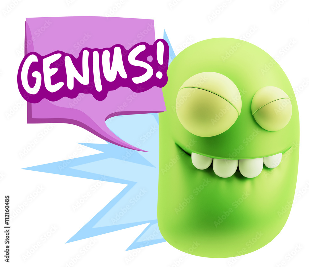 3d Illustration Laughing Character Emoji Expression saying Geniu 3d Illustration Laughing Character Emoji Expression saying Geniu