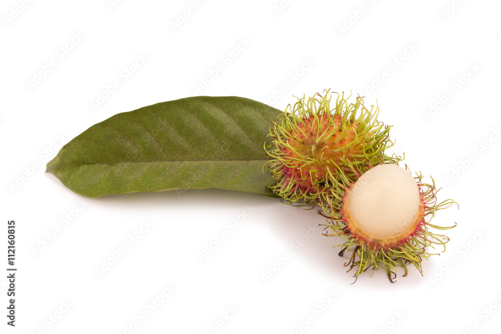 fresh rambutan isolate on white background fresh rambutan isolate on white background