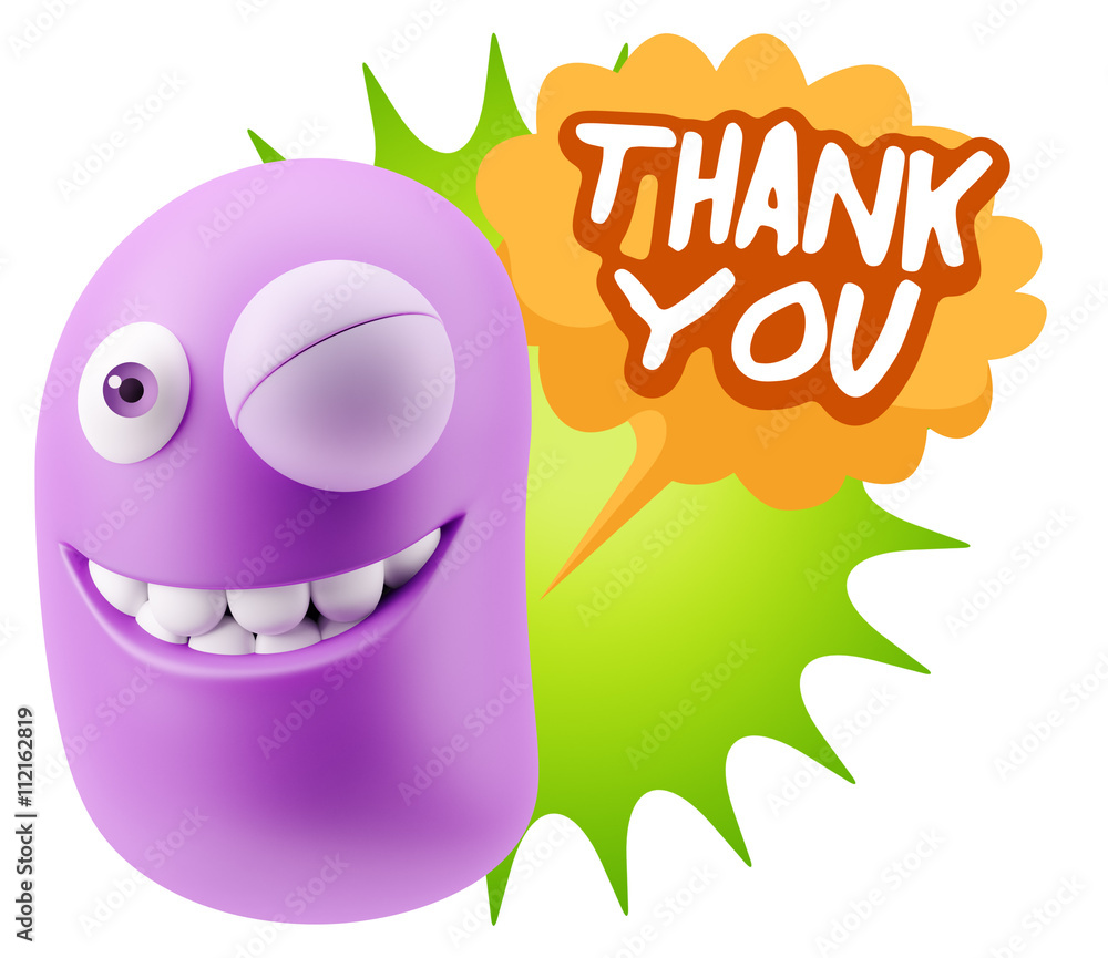 3d Illustration Laughing Character Emoji Expression saying Thank 3d Illustration Laughing Character Emoji Expression saying Thank