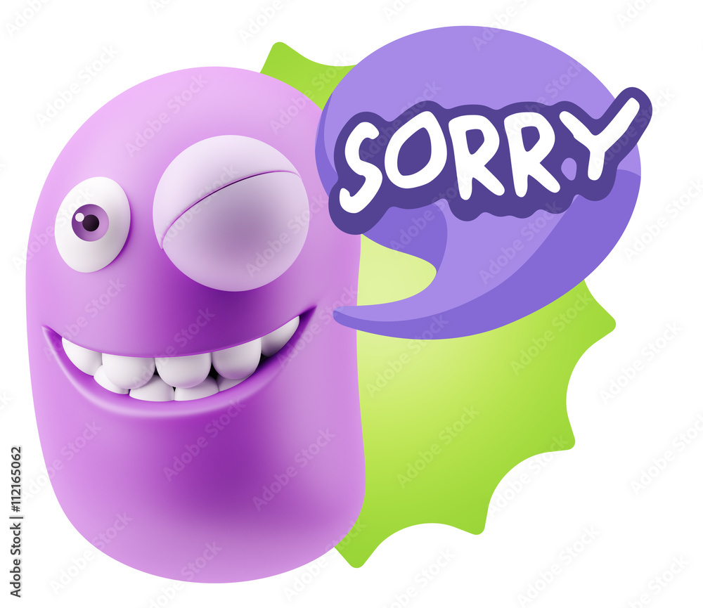 3d Illustration Laughing Character Emoji Expression saying Sorry 3d Illustration Laughing Character Emoji Expression saying Sorry