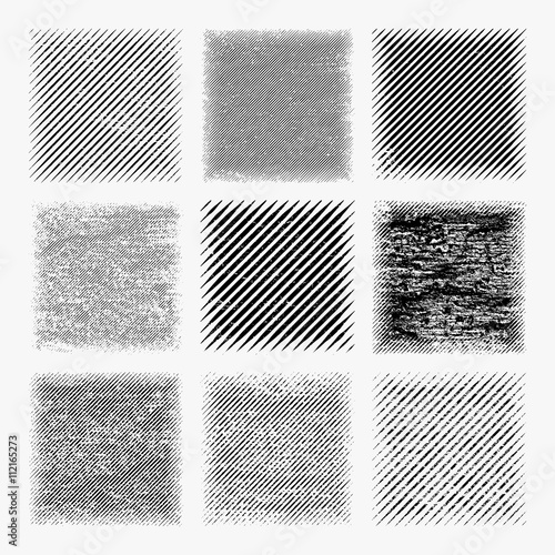 Wallpaper Mural Set of distressed halftone textures. Torontodigital.ca