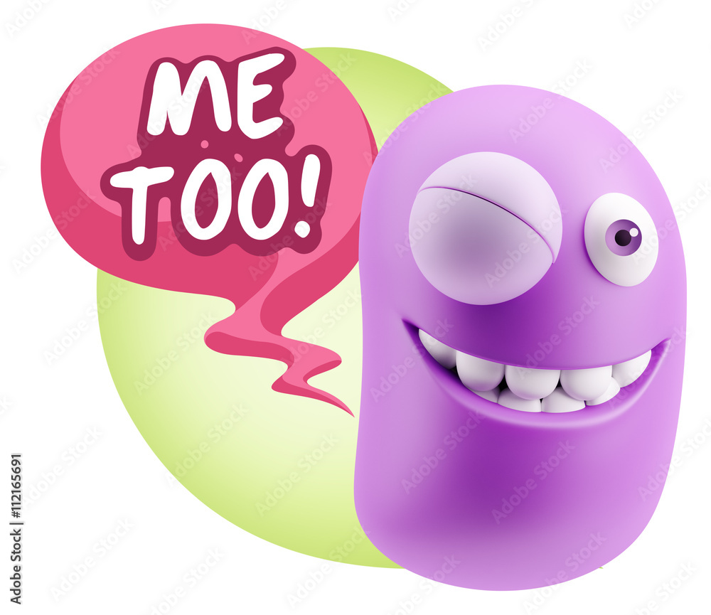 Obraz premium 3d Illustration Laughing Character Emoji Expression saying Me To