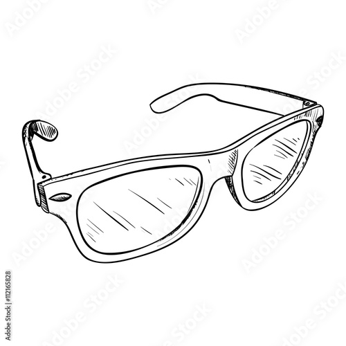 Vector sketch of glasses