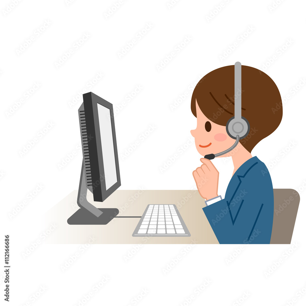 コールセンターの女性