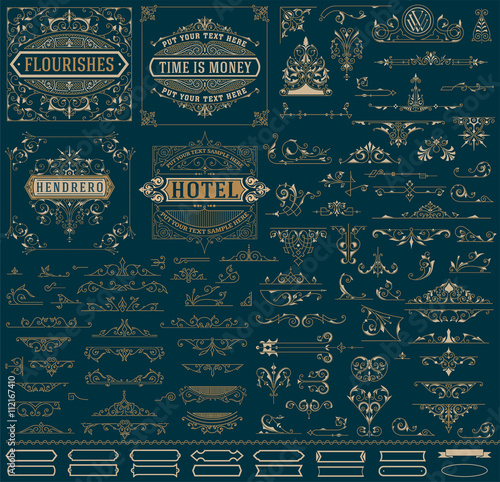 Kit of Vintage resources for Invitations, Banners, Posters, Plac