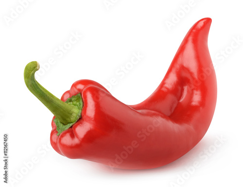 Leinwand Poster Isolated red bell pepper