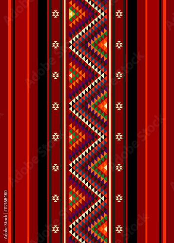 A Beautiful Zig Zag Colorful Triangles Traditional Handcrafted V