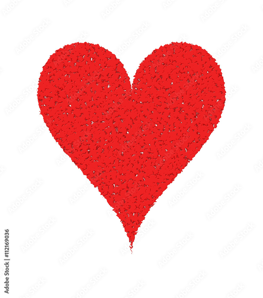 Red heart, isolated over a white background. Red heart, isolated over a white background.