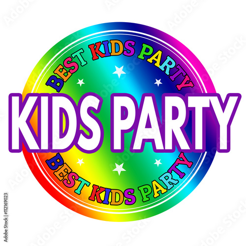 Kids party stamp