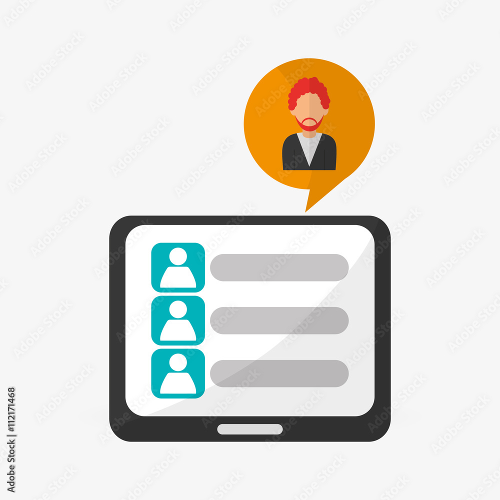 Man design. Media icon. Flat illustration Man design. Media icon. Flat illustration