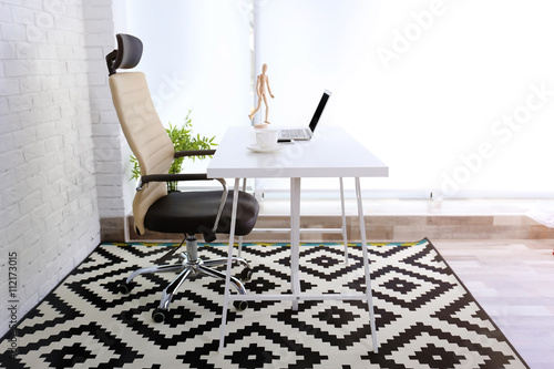 Modern workplace with offic...