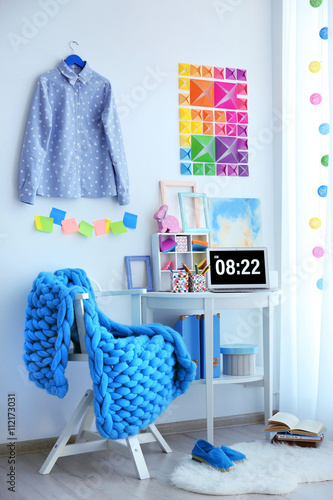 Modern stylish workplace in...