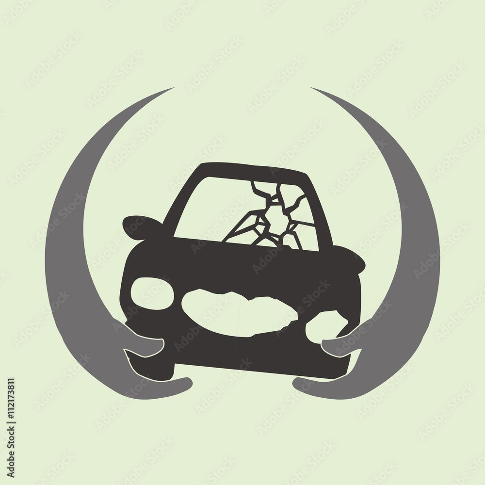 Insurance design.  protection concept.  isolated illustration