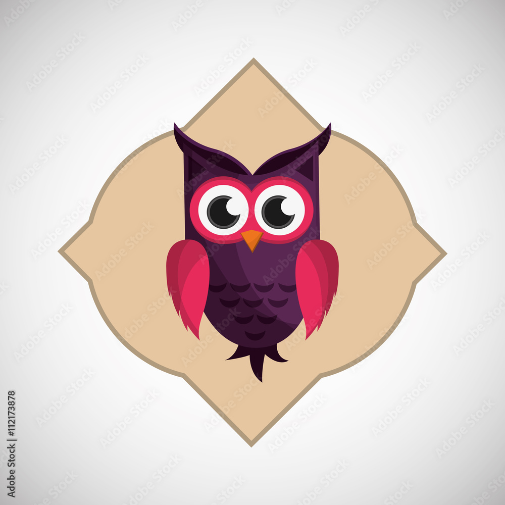 Animal design. owl icon. Isolated illustration , vector Animal design. owl icon. Isolated illustration , vector