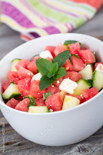 melon feta mint healthy salad