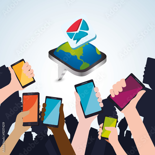 smartphone design. app concept. colorful illustration