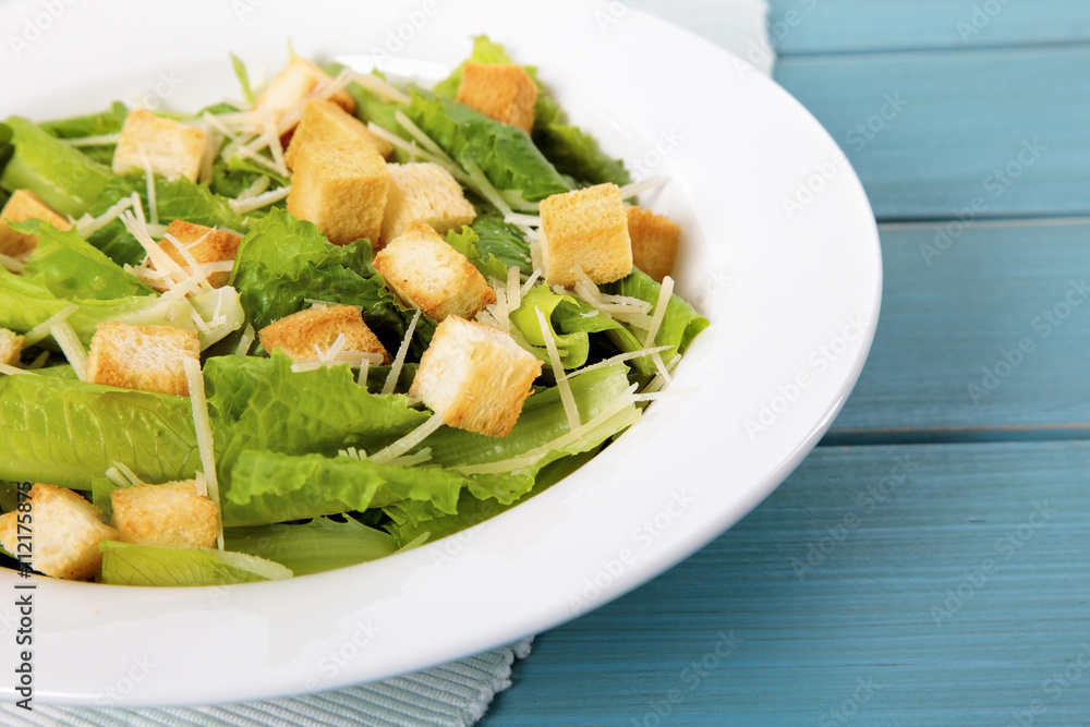 Summer caesar salad close up Summer caesar salad close up