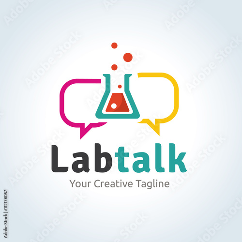 Lab talk Vector Logo template