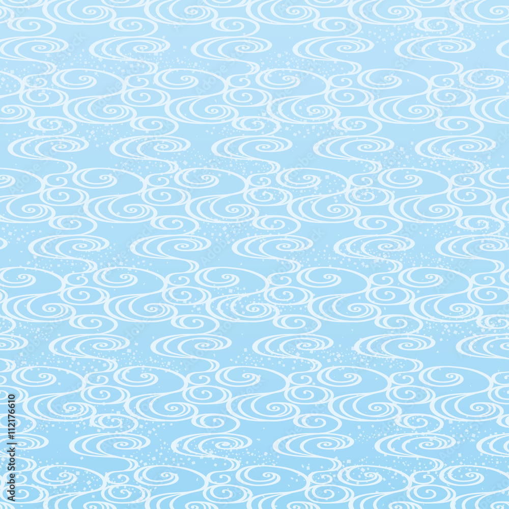 日本の夏 涼しい 箔をちりばめた流水の背景 Stock Vector Adobe Stock