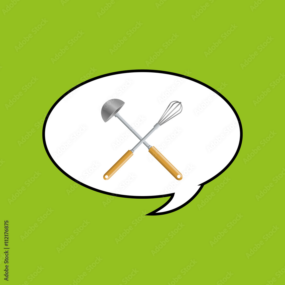 Kitchen design. Supplies icon. White background, vector illustration Kitchen design. Supplies icon. White background, vector illustration