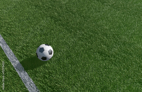 Soccer  Football field background 3D image