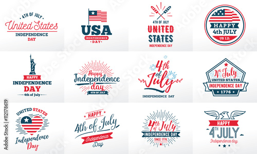 July fourth, United Stated independence day greeting.