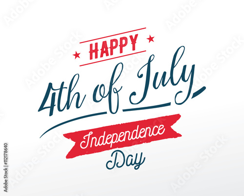 July fourth, United Stated independence day greeting.