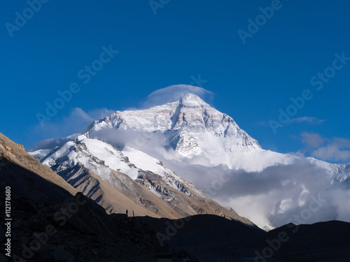 Mount Everest view from Everest base camp of Tibet, China