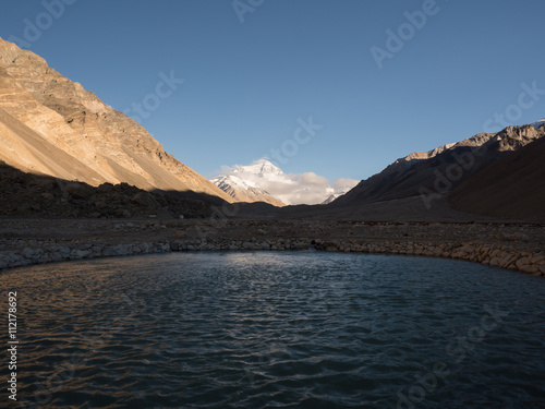 Mount Everest view from Everest base camp of Tibet, China
