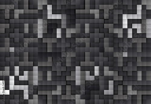 abstract image of blocks background in black toned, pattern bloc