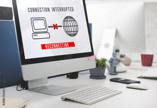 Fotografia Interrupted Inaccessible Unavailable Disconnected Error Concept