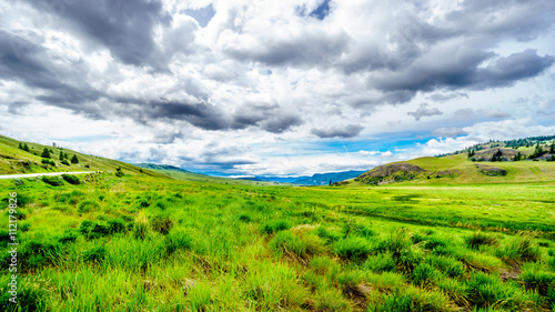 The wide open grasslands and rolling hills of the Nicola Valley between Kamloops and Merritt, British Columbia © hpbfotos