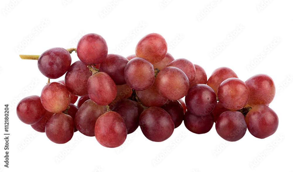 Ripe red grape on white background Ripe red grape on white background