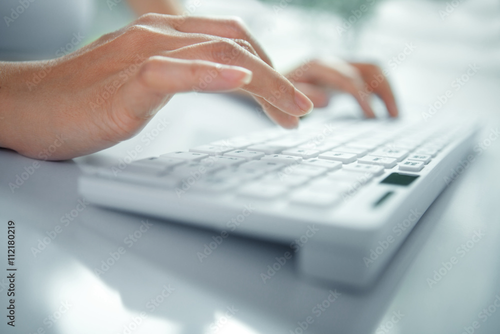 business woman hand typing on laptop keyboard business woman hand typing on laptop keyboard