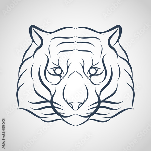 Fototapeta Naklejka Na Ścianę i Meble -  Tiger logo vector