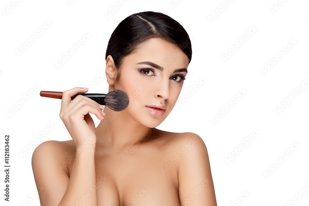 Young brunette woman with beautiful clean skin Young brunette woman with beautiful clean skin