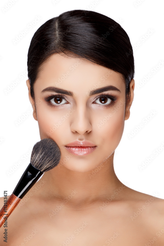 Young brunette woman with beautiful clean skin Young brunette woman with beautiful clean skin