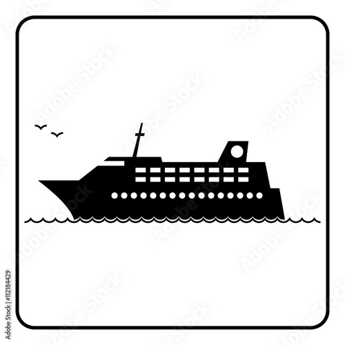cruise liner icon. Vector illustration
