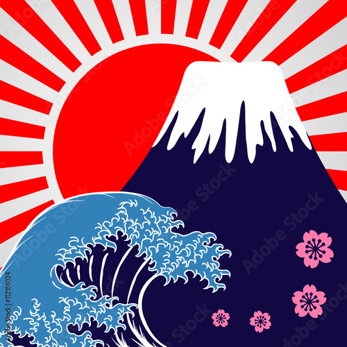 mount fuji logo vector