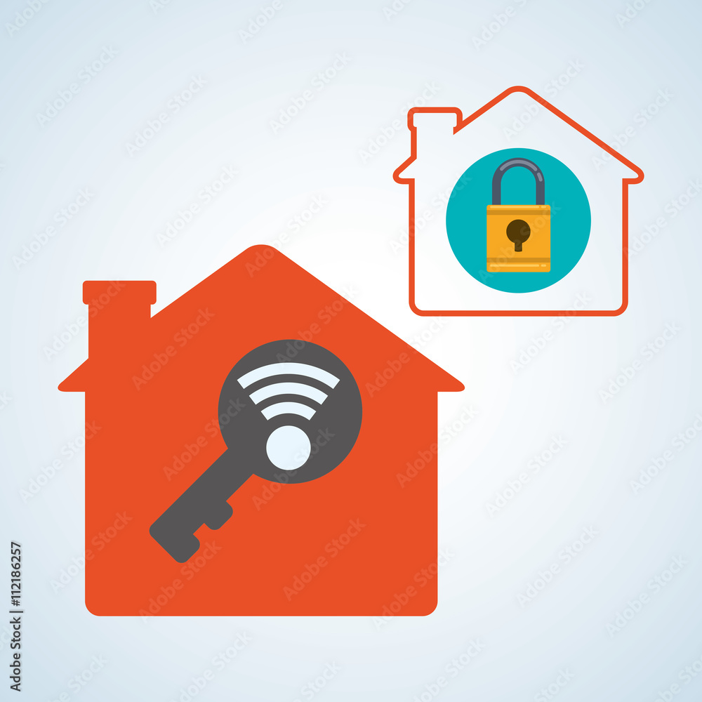 Smart house design. home icon. White background , vector Smart house design. home icon. White background , vector