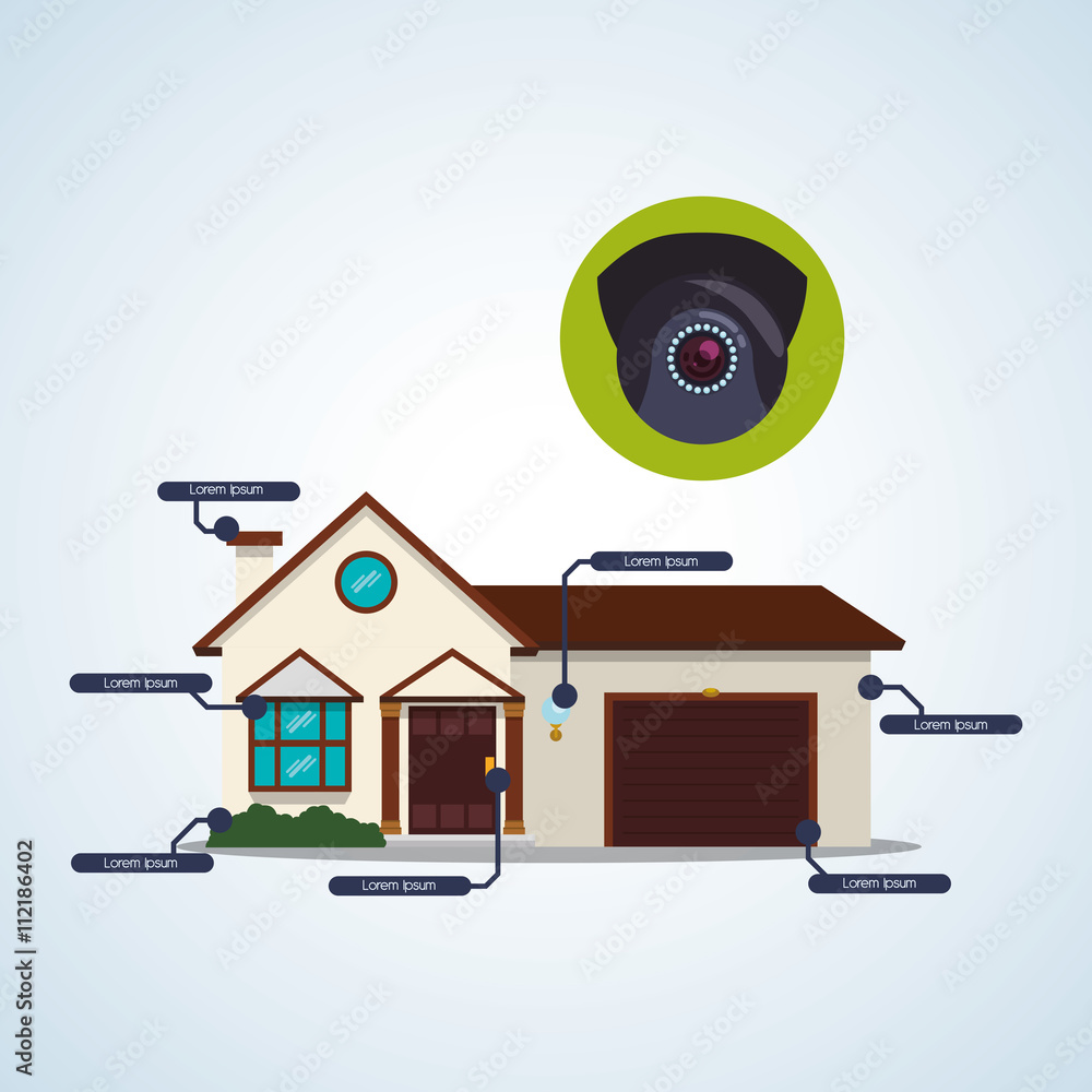 Smart house design. home icon. White background , vector Stock Vector ...