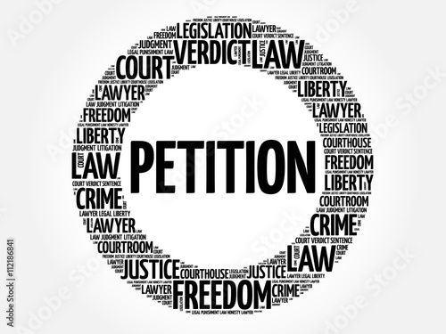 Petition word cloud concept
