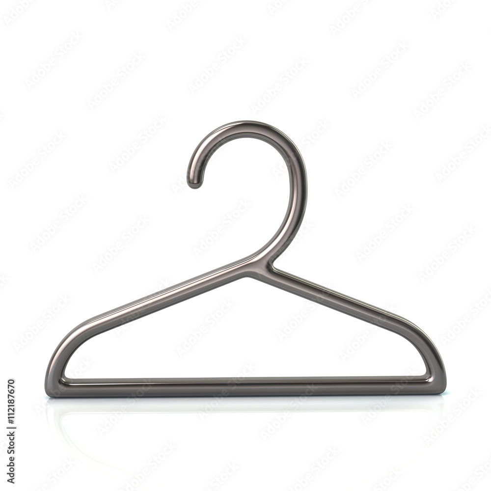 3d illustration of silver hanger icon