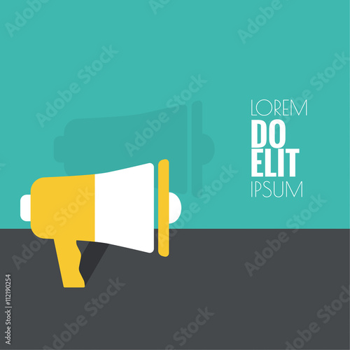 Megaphone, loudspeaker vector