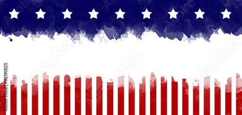 American flag grunge greeting card background photo
