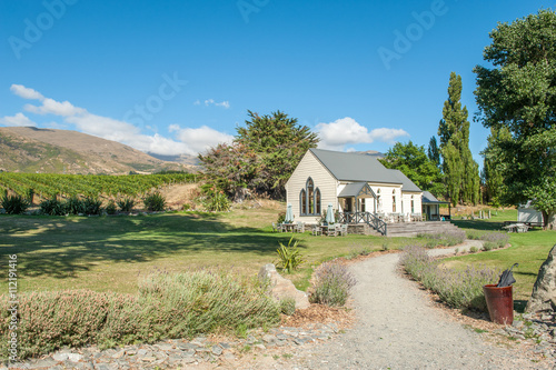 Gibston Valley, Central Otago wine region on the South Island in New Zealand is mostly famous for its Pinot Noirs and white wines. It is the southernmost wine region in the world. photo