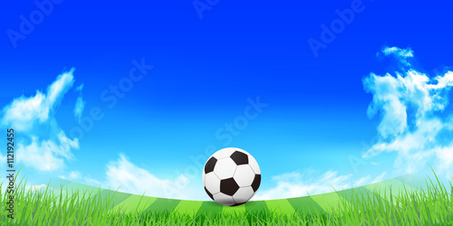 サッカー　空　風景　背景